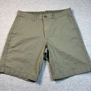 English Laundry Shorts Mens 30 Green Olive Flat Front Flexible Waistband Short